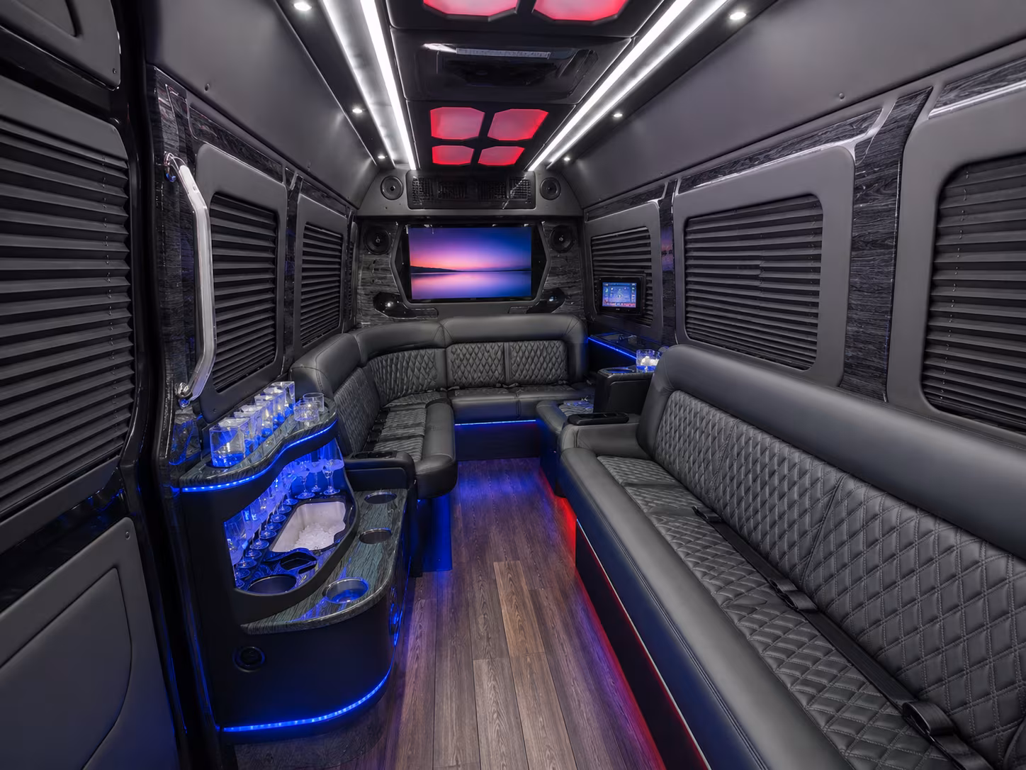 west jordan sprinter limousine inside